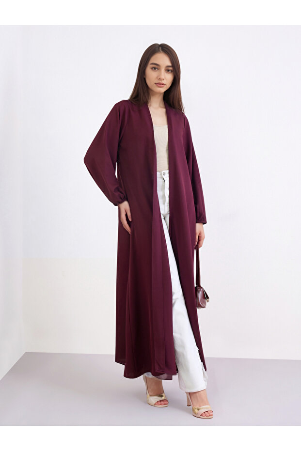 عباية سادة بأكمام طويلة - 2