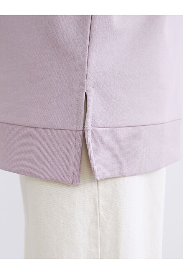 LCWAIKIKI Basic Çiçekli Oversize Kadın Sweatshirt Tunik - 3