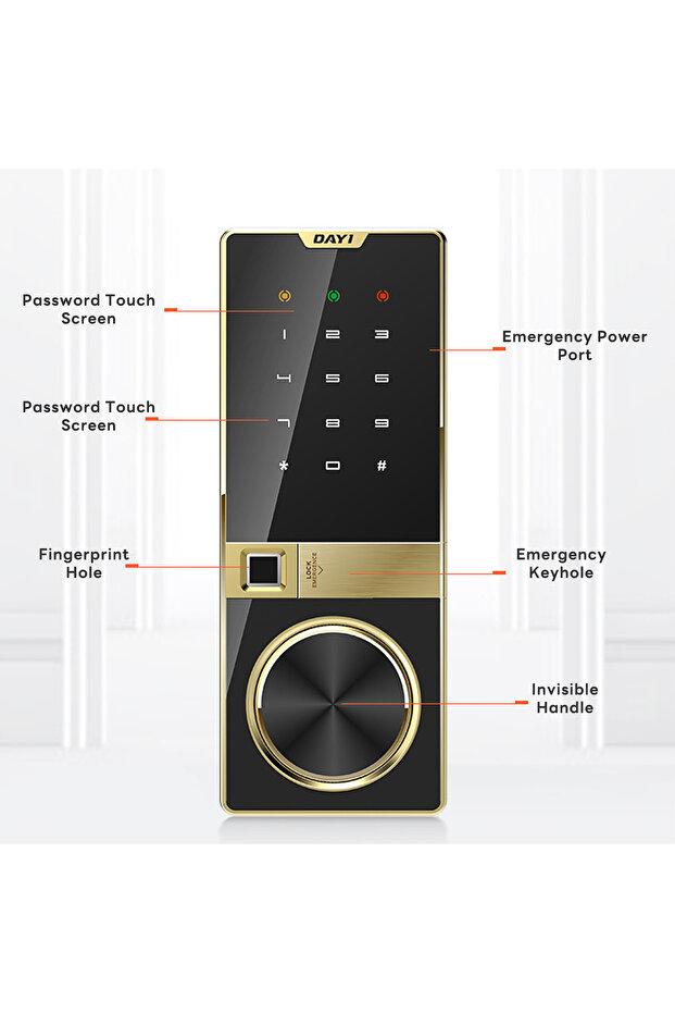 Fingerprint Safe Box with Dual Alarm System, Semiconductor Sensor 38×31×45CM - 8