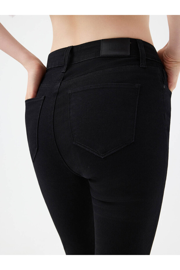 Natalie Skinny Fit Siyah Kadın Jean Pantolon Lf2037054 - 6