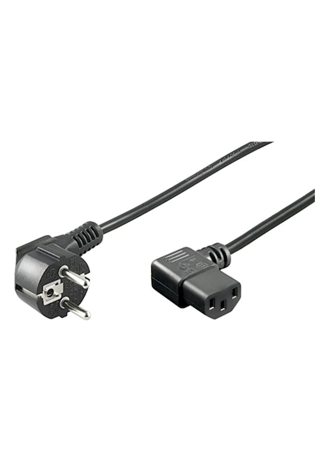 Computer power cable 2m black, - 1