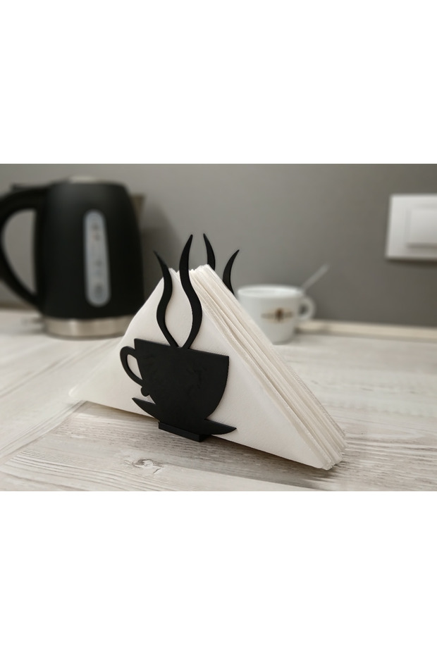 Coffee Cup Themed Napkin Holder | 3D Printing Pla Kitchen & Cafe Decor | Tabletop Stylish Serving Product