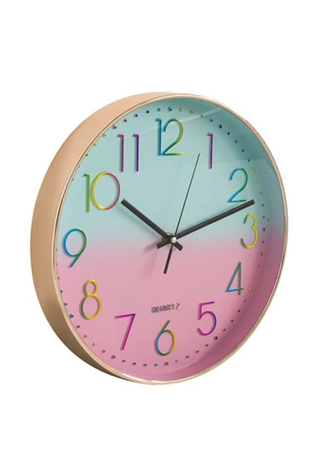 Decorative wall clock, diameter 30 cm, Multicolor - 2