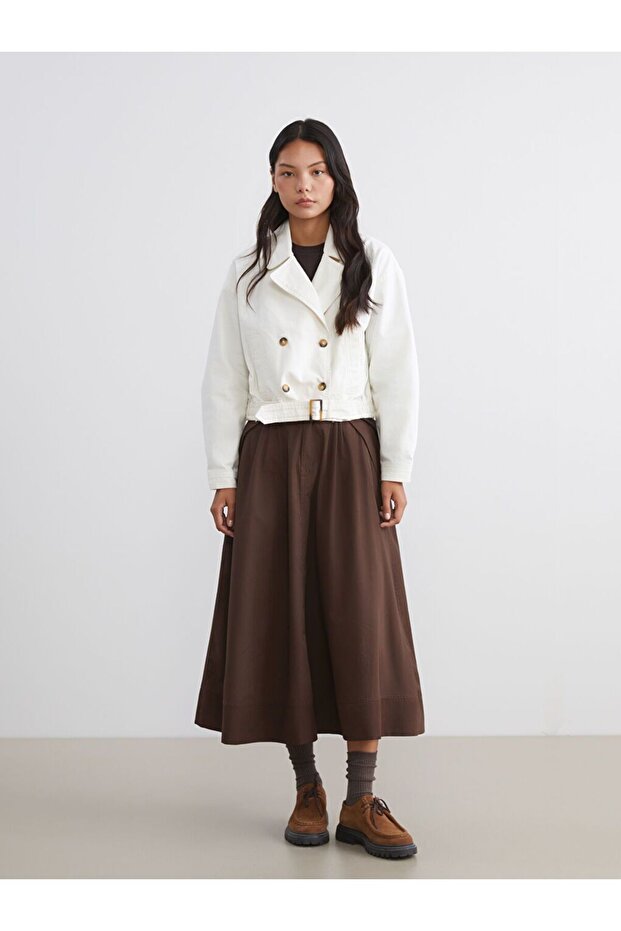 LCW Modest Loose Fit Pileli Kloş Etek - 1