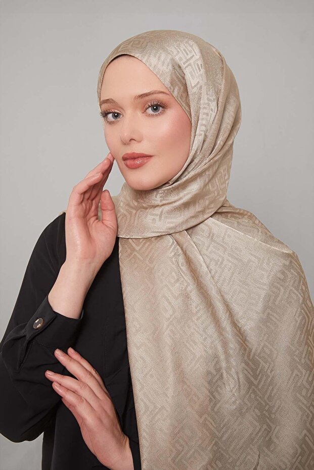 Vizon Kiril Desen Jakarlı Janjan Şal - 3