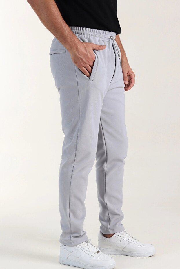 Italian Cut Cotton Lined Winter Straight-Leg Sweatpants