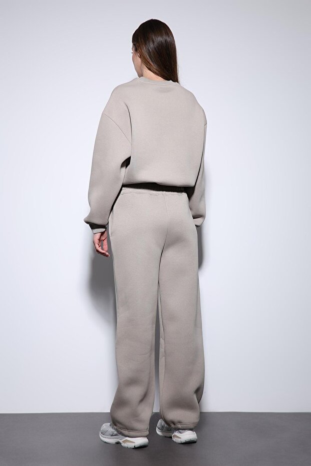 Açık Vizon Basic Kadın Sweatshirt - 7