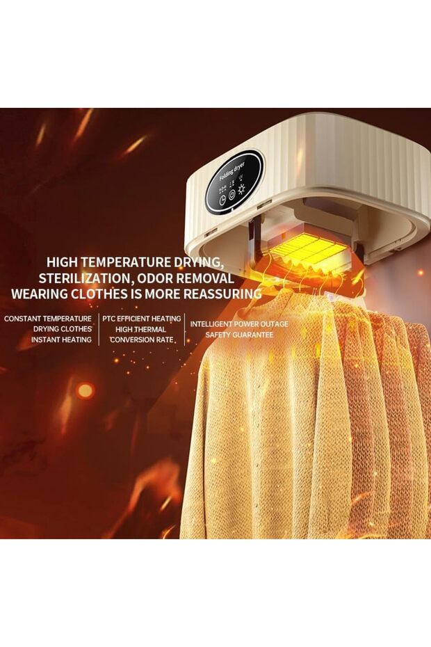 600W Portable Electric Clothing Dryer with UV Sterilization - Foldable Drying Rack