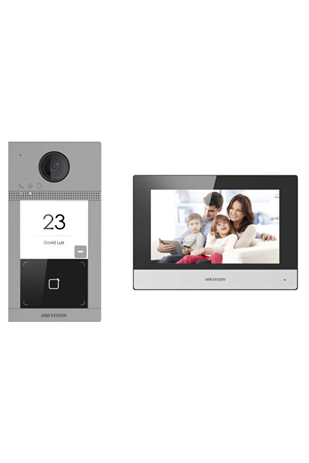 DS-KIS 604-P(C) IP Video Intercom Kit — 7" Monitor, 2MP, PoE & WiFi - 1