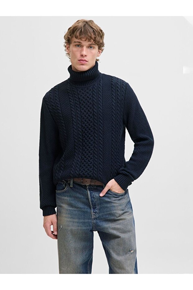 Rollkragenpullover Einfarbig Rollkragenpullover - 1