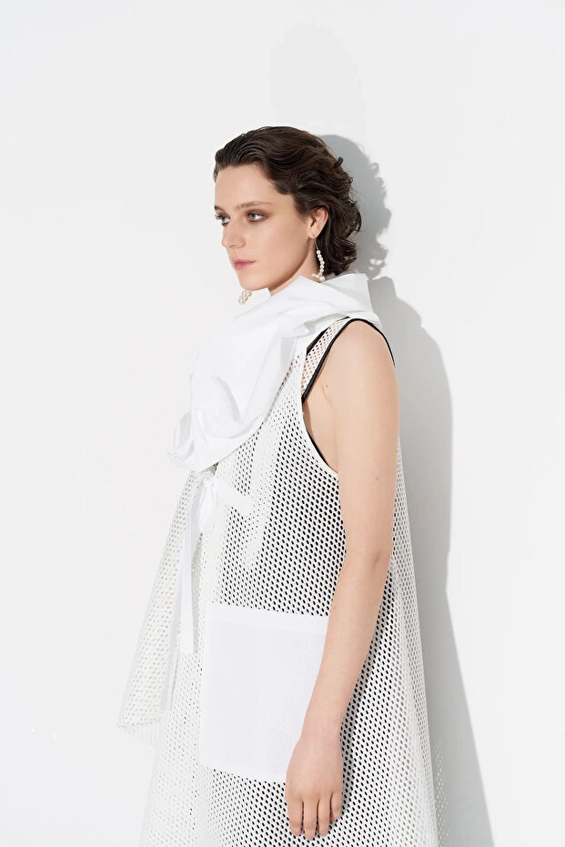 File Yelek - Beyaz - 5