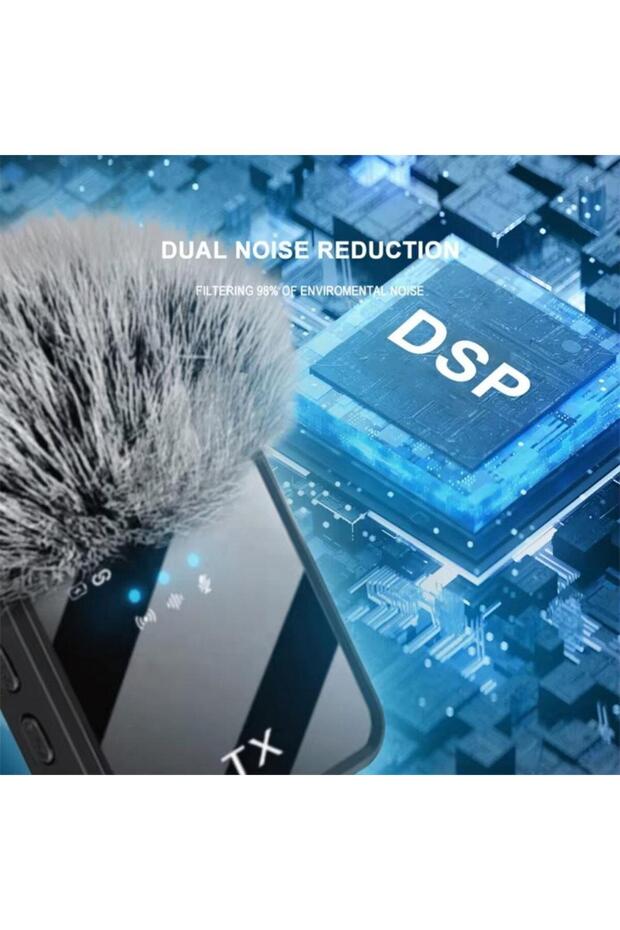 Kablosuz Tüylü Yaka Mikrofonu F11 Model 3'ü 1 Arada 3.5mm Uyumlu Tekli Set Type-C Apple - 4