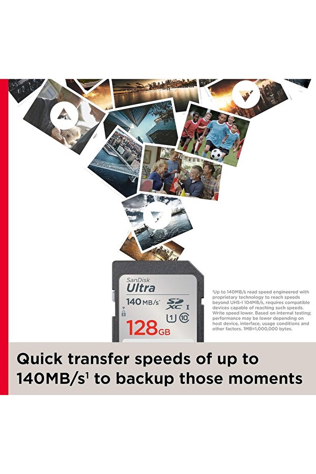 Ultra SDXC UHS-I SD Memory Card 128GB 140MB/s Class 10 U1 (SDSDUNB-128G-GN6IN) - 4
