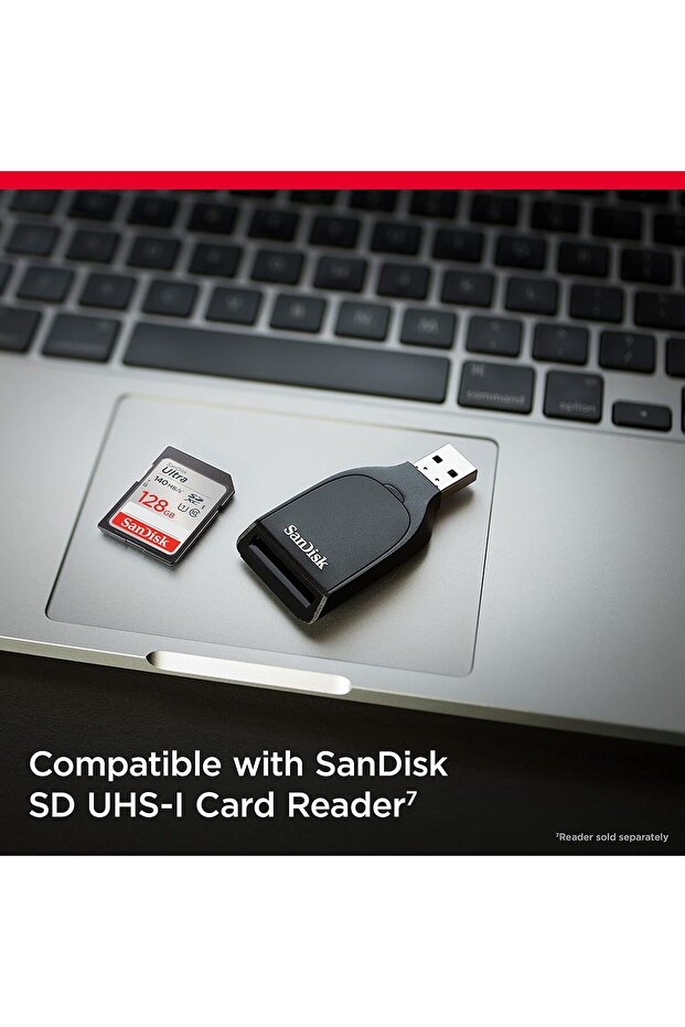 Ultra SDXC UHS-I SD Memory Card 128GB 140MB/s Class 10 U1 (SDSDUNB-128G-GN6IN) - 2
