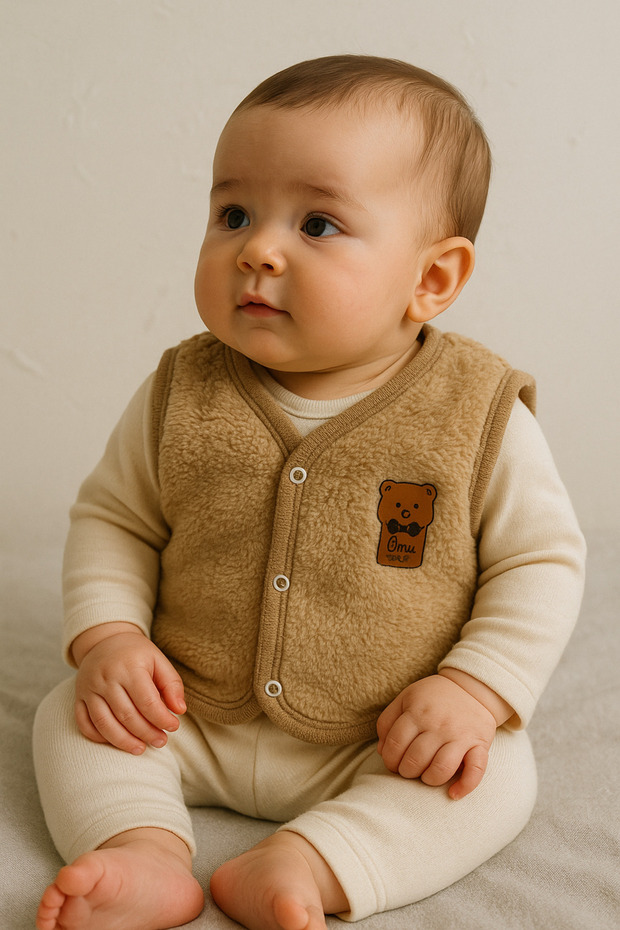 Kuzu Wellsoft Vest 3 Months-2 Years Unisex Girl&Boy Baby Child Winter Vest Set