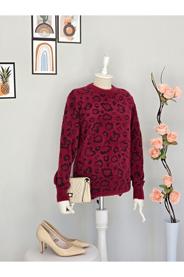 Leopard pattern soft sweater - 7