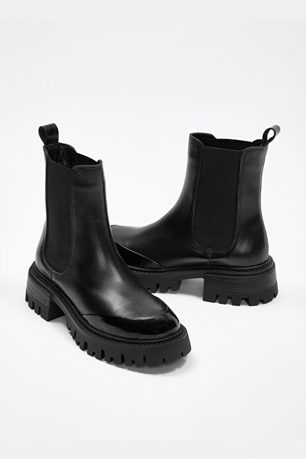 Somos Siyah Hakiki Deri Kadın Bot - 6