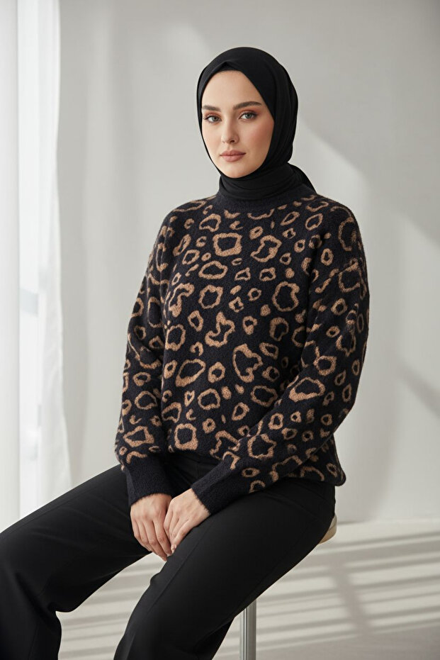 سترة ناعمة بنمط الفهد - 6