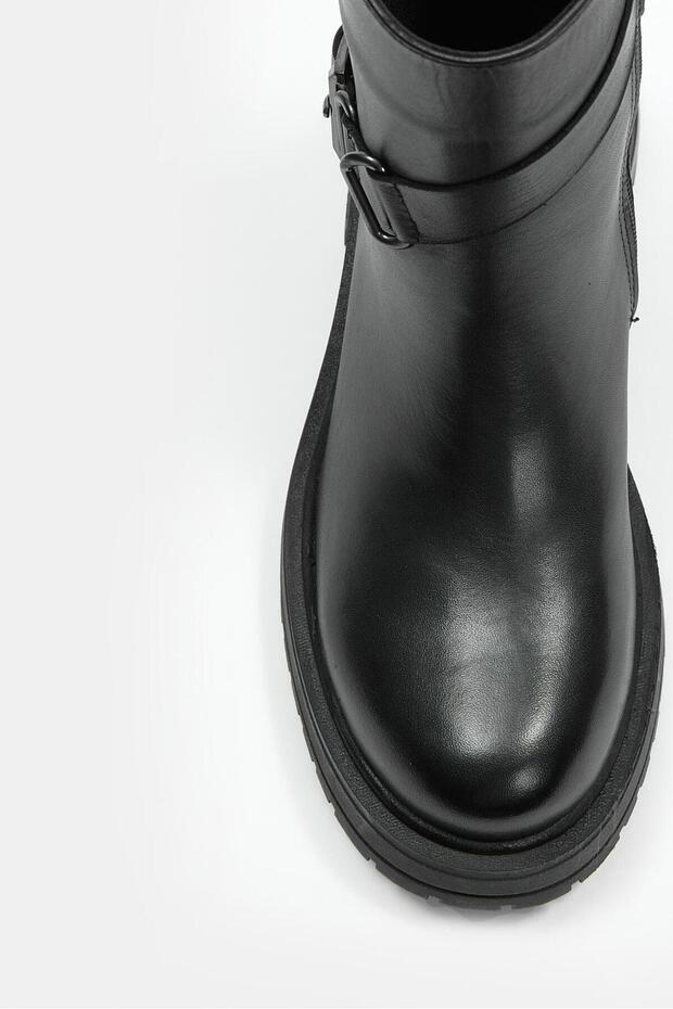 Raina Siyah Hakiki Deri Kadın Bot - 3