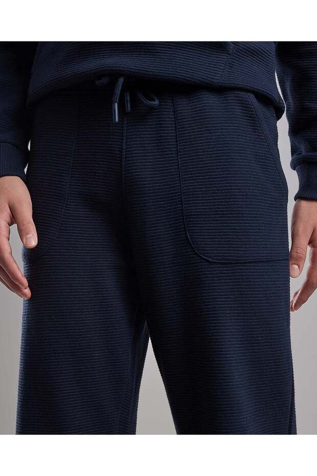 Solid Joggers with Drawstring Waist - 5