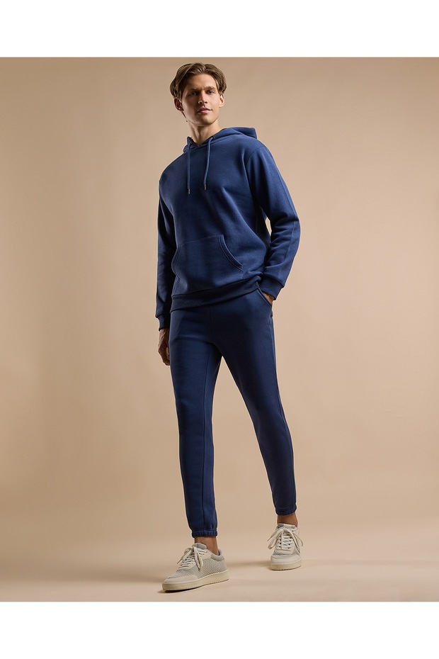 Solid Joggers with Drawstring Waist - 1