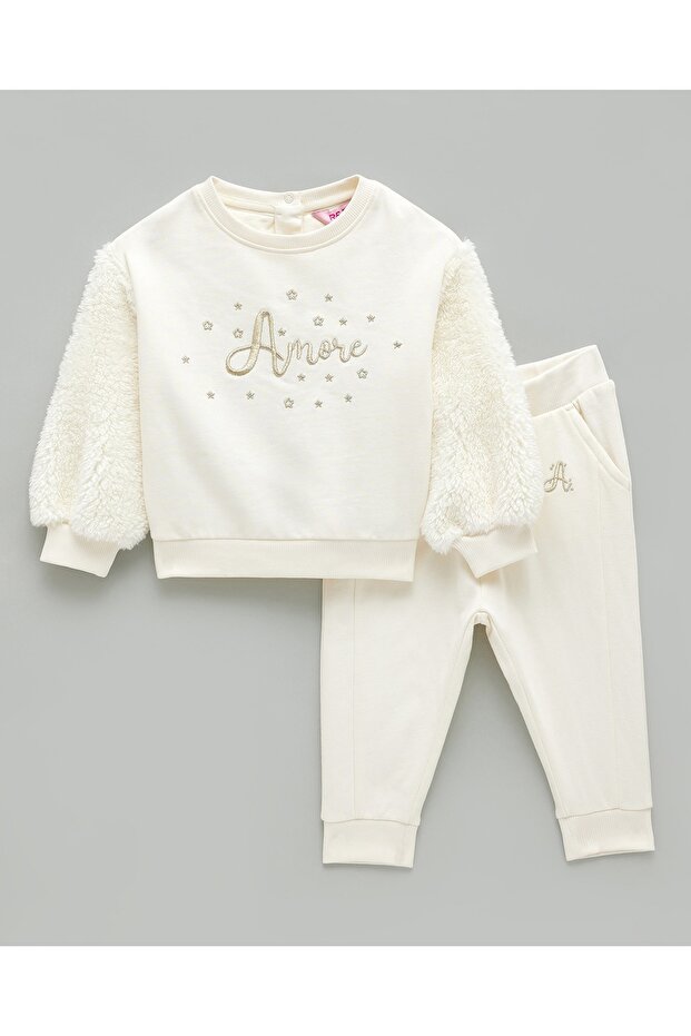 Ivory Girl Embroidered Clothing Set
