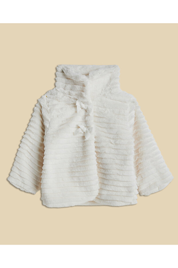 Textured Jacket with Button Closure - 1