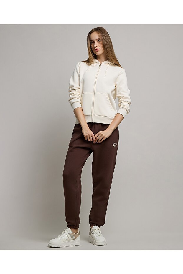 Solid Hooded Jacket with Zipper Closure - 2