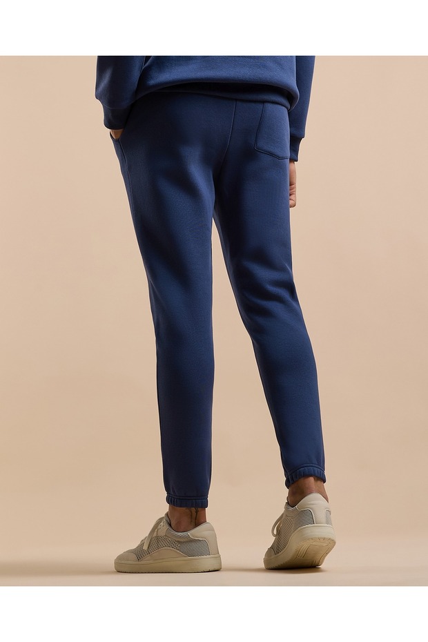 Solid Joggers with Drawstring Waist - 5