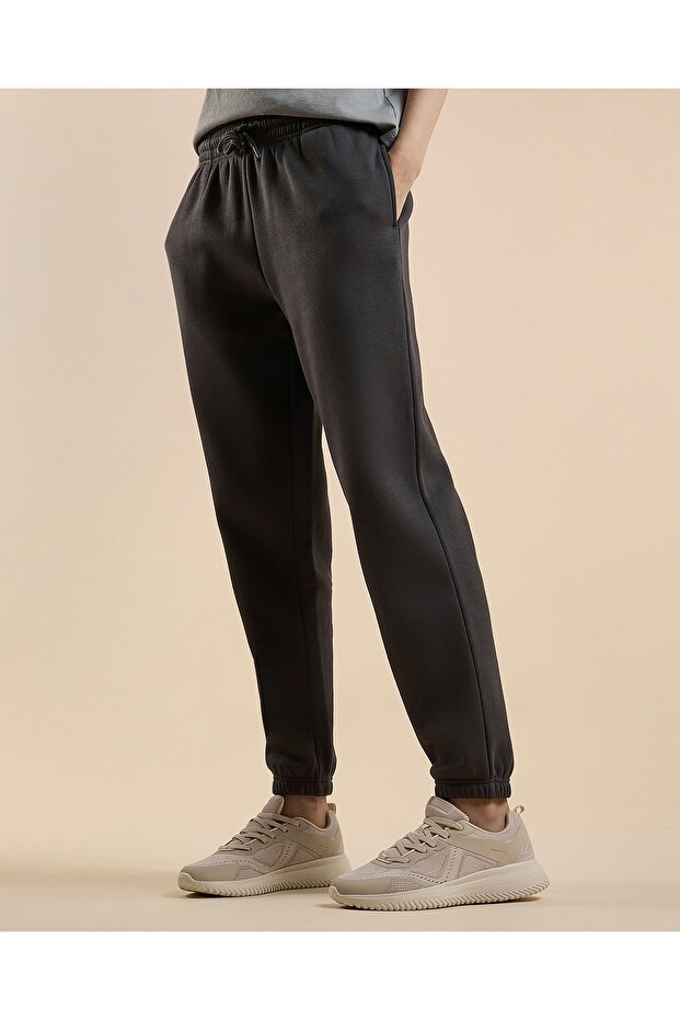 Solid Joggers with Drawstring Waist - 3