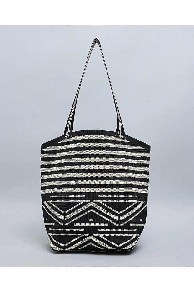 Black Women's Patterned Shoulder Bag