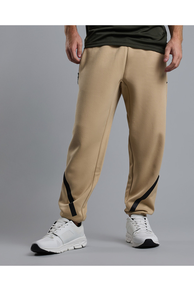 Solid Joggers with Drawstring Waist - 2