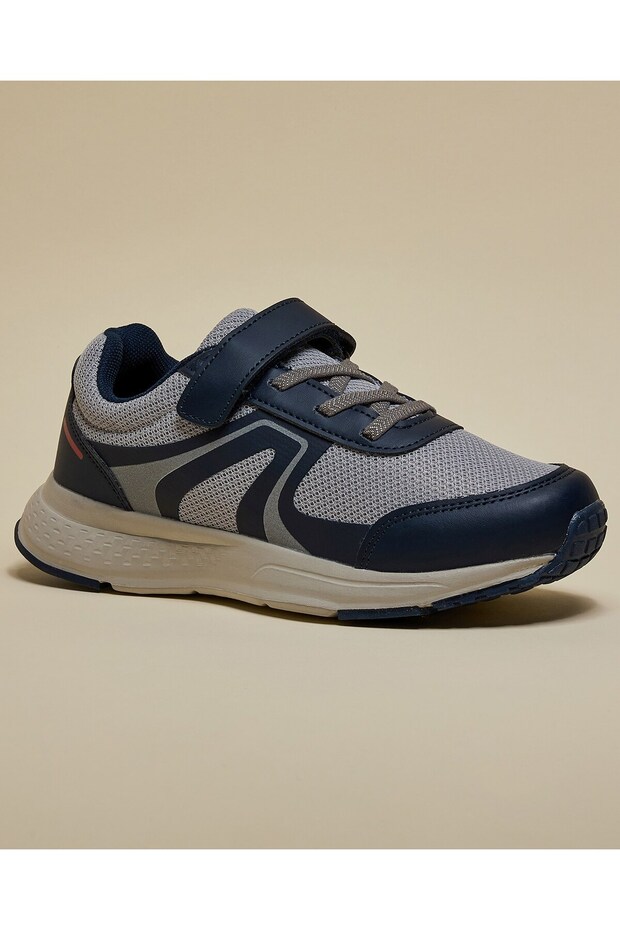 Grey Boy Color Block Casual Shoes