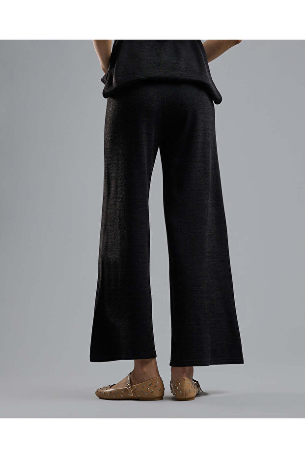 بنطلون محبوك سادة بخصر مطاطي - 5