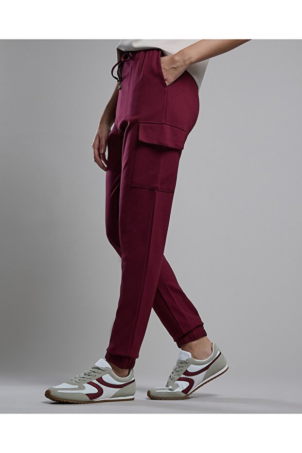 بنطال رياضي سادة مع خصر برباط - 3