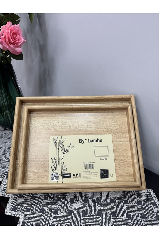 Paçi̇ Bamboo Double Tray
