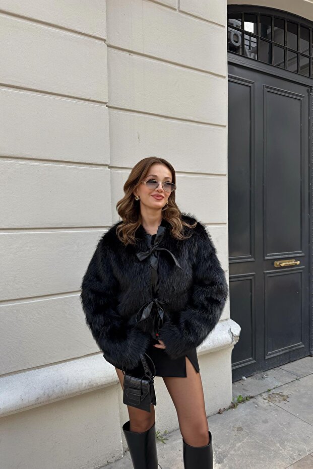 Pinterest Kürk Siyah - 4