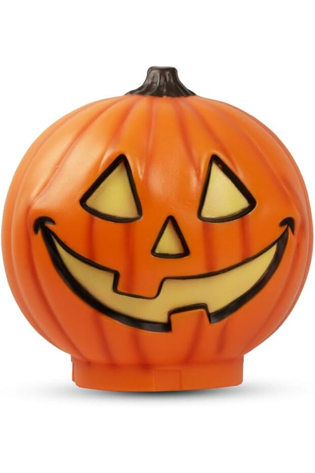 Halloween Creepy 9-Inch Light-Up Pumpkin Decoration Toy - 9" (Ages 3+)