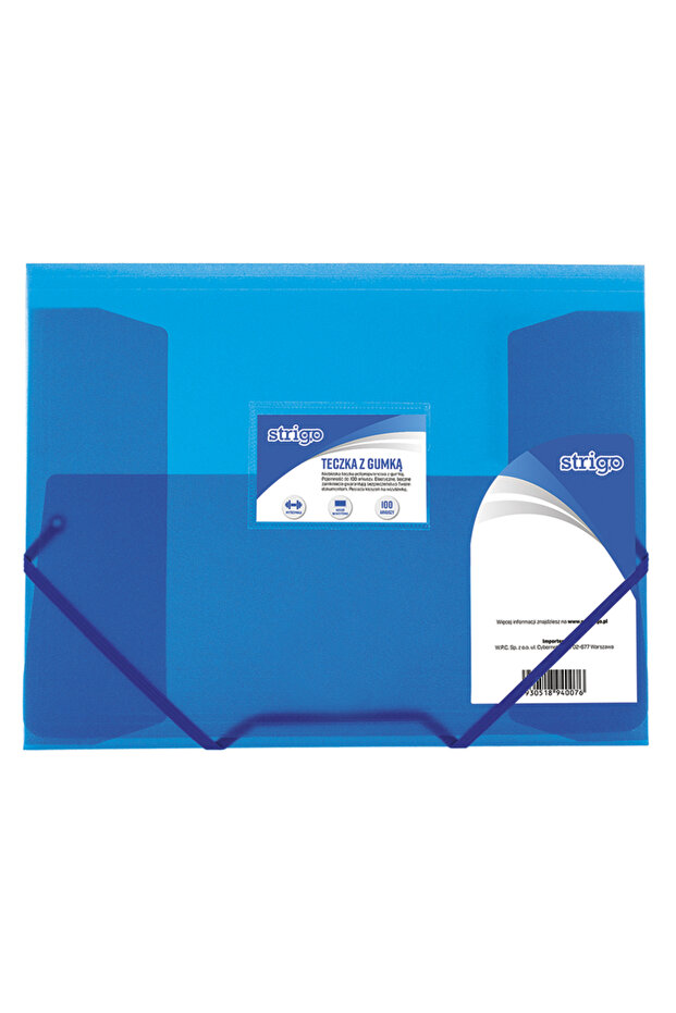 A4 folder with elastic, blue SF026