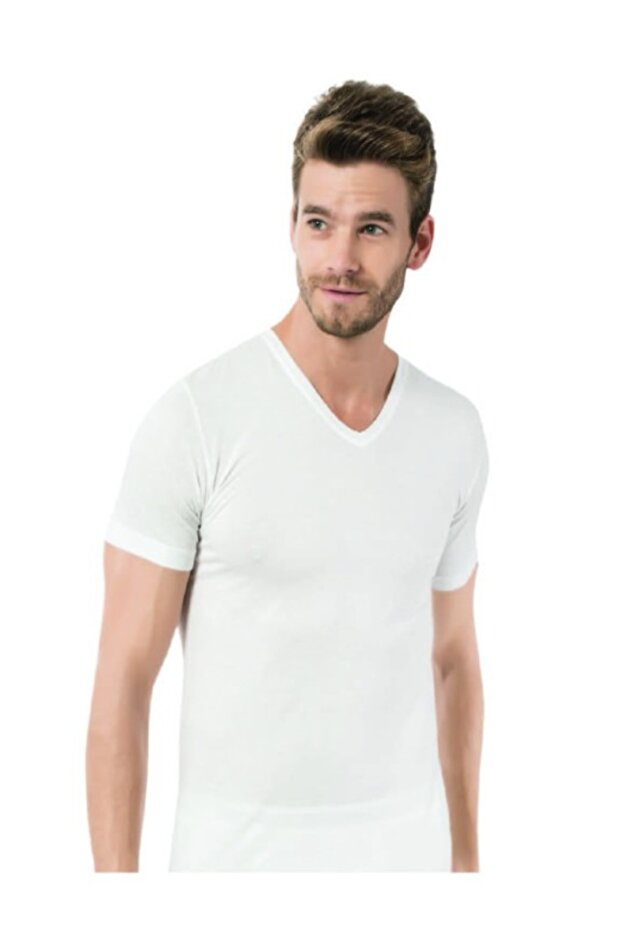 Öztaş Elegant Men's Bamboo V-Neck 1933-Y