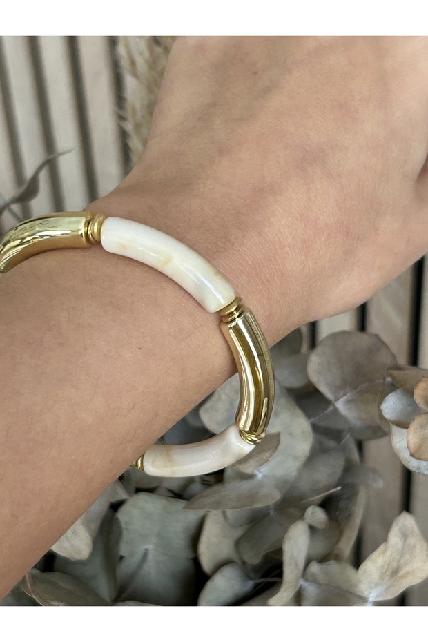 سوار مطاطي كريمي - 2