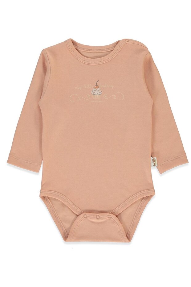 Organic Interlock Long Sleeve Body Age (Organic Cupcakes) Salmon