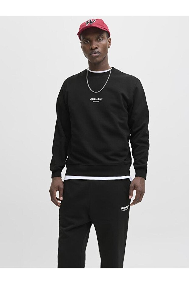 JJESOHO Sweat Crew Neck NOOS – سترة رجالية أساسية برقبة دائرية، موديل يومي مريح