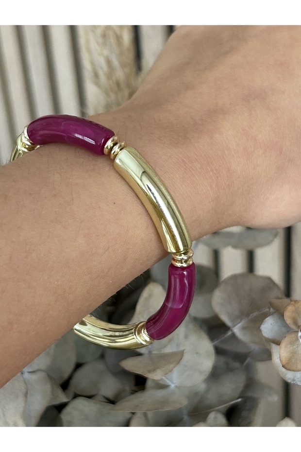 سوار أرجواني مطاطي بنفسجي - 2