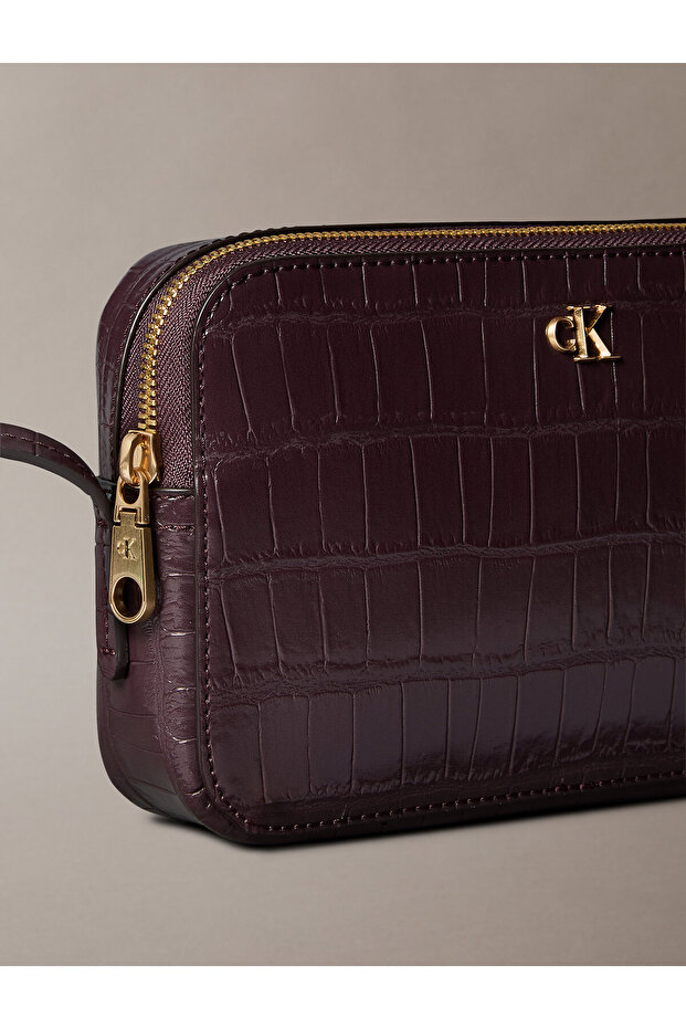 Croc-Effect Crossbody Camera Bag - 3