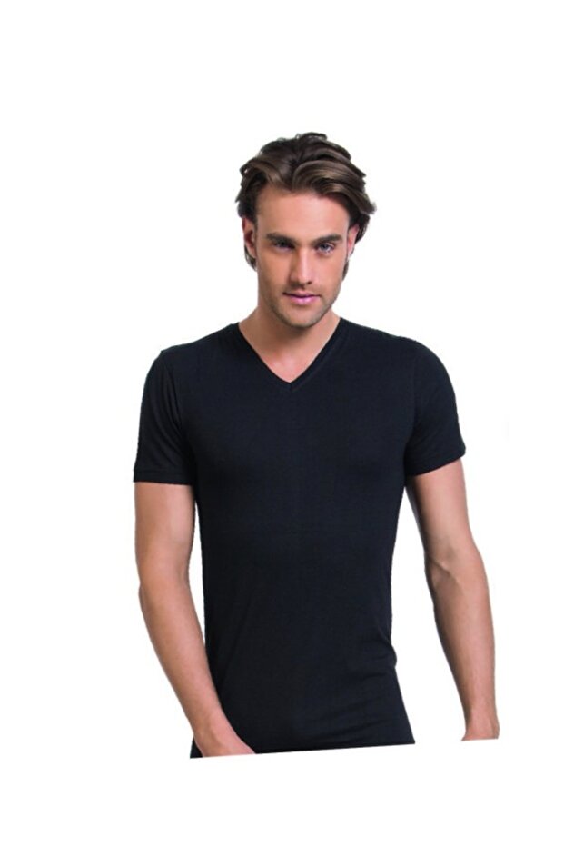 Öztaş Elegant Men's Bamboo V-Neck 1933-Y