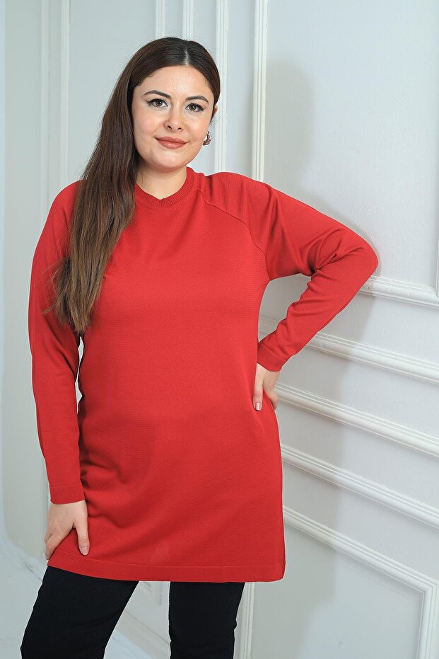 Women's Plus Size Cold Thread Knitwear Tunic Blouse