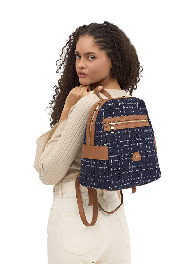 حقيبة ظهر نوفا من الجلد التويد - 1