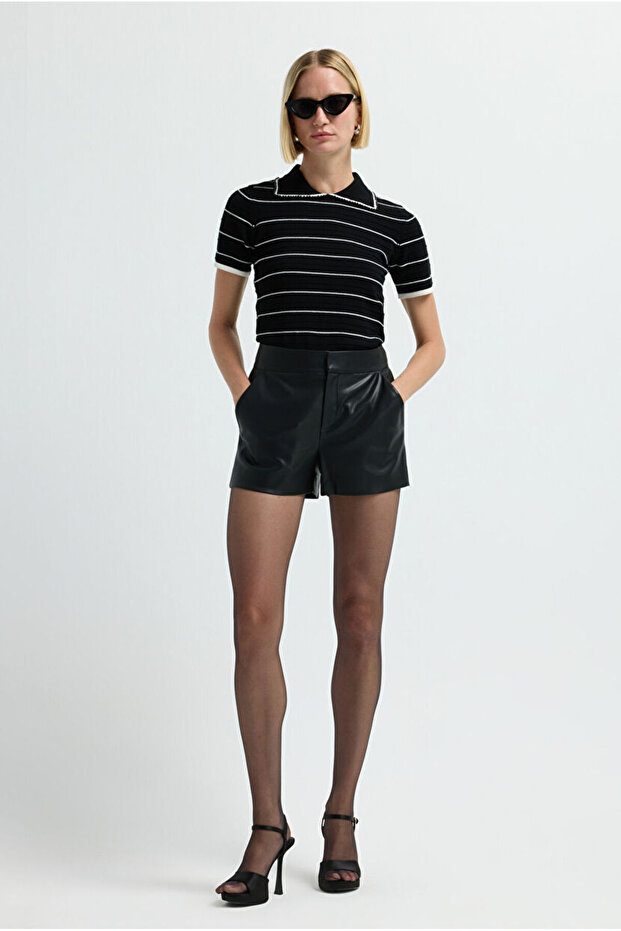 Yüksek Bel Şort - 5