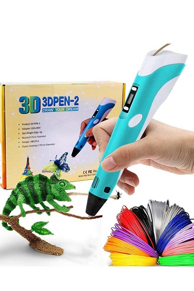 Assorted 3D Pen for Kids - 3D Printing Pen with PLA Filament Refills, Compatible with PLA & ABS - Cr
